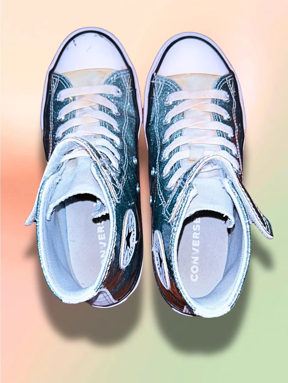 Converse Chuck Taylor All Star Easy-On Shimmer Youth Shoes Size 3
